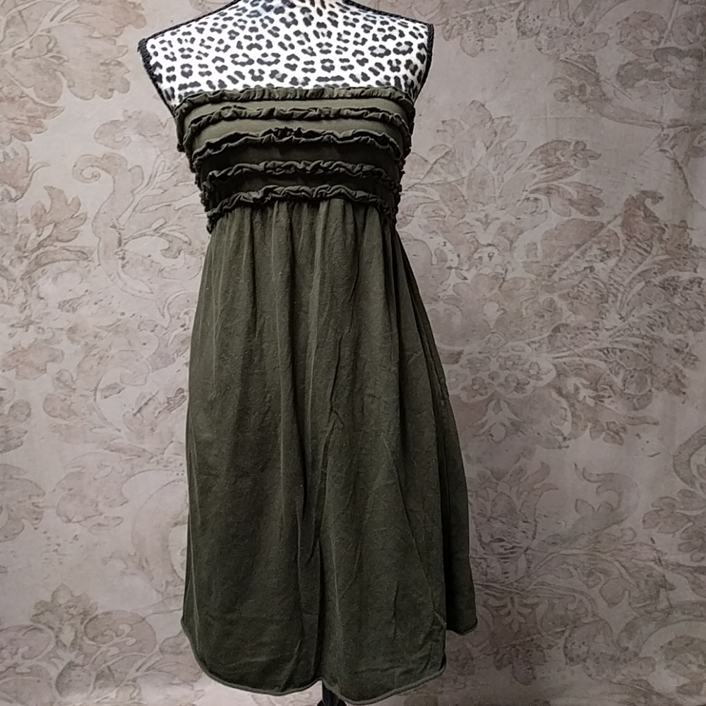 Olive green swimsuit cover up