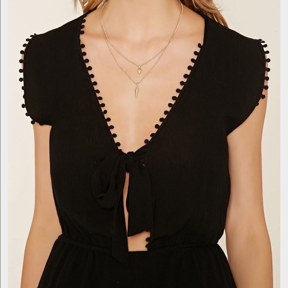 Front Tie Romper - Picture 2 of 3