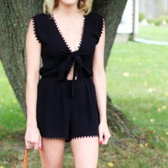 Front Tie Romper - Picture 3 of 3