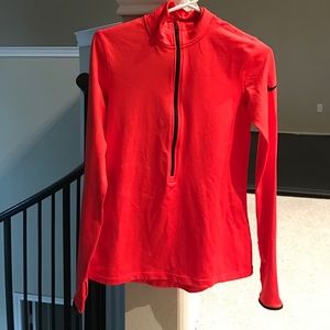 Red Nike Dry-fit half Zip