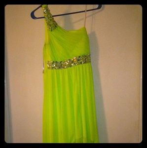 Lime green prom dress!