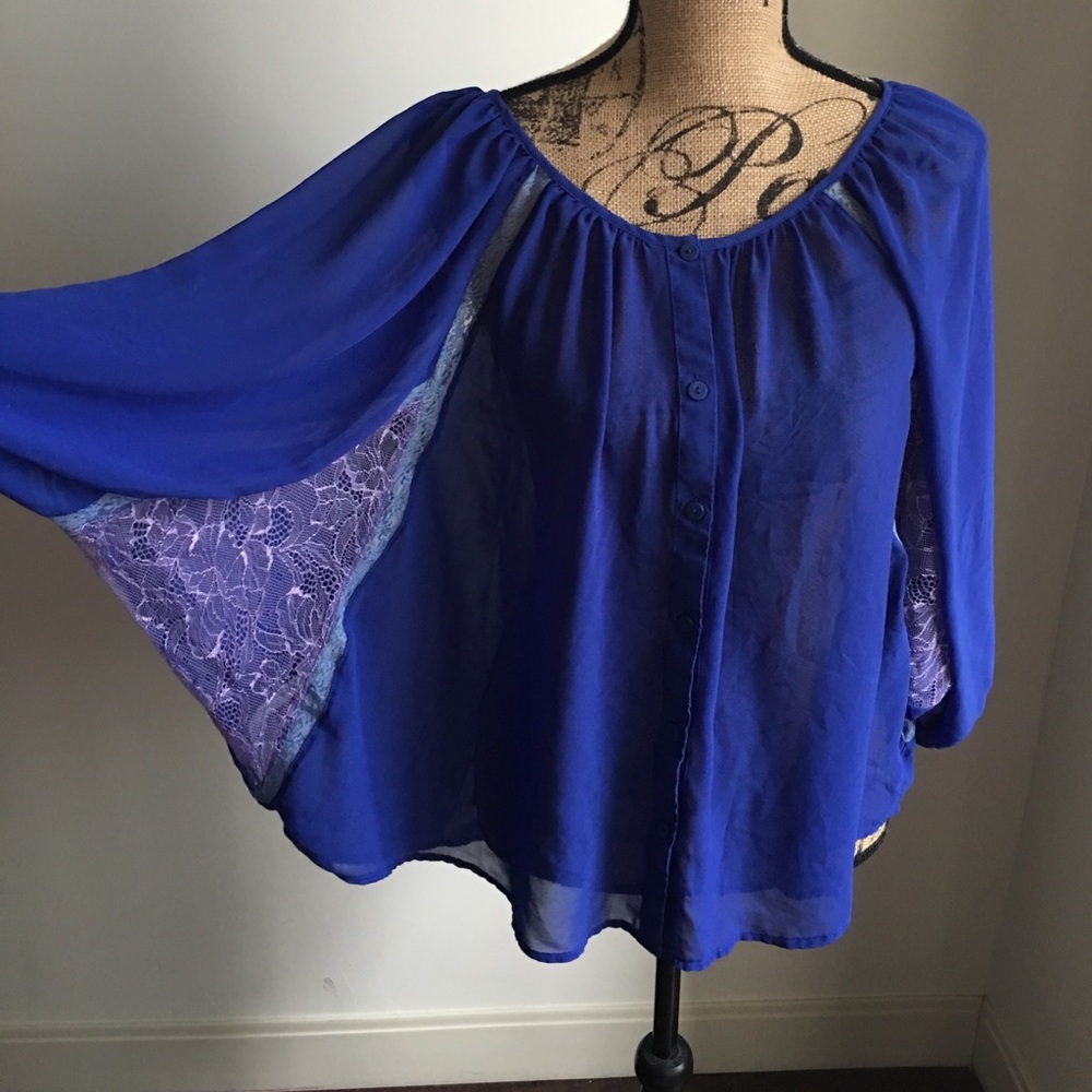 Lauren Conrad sheer lace top