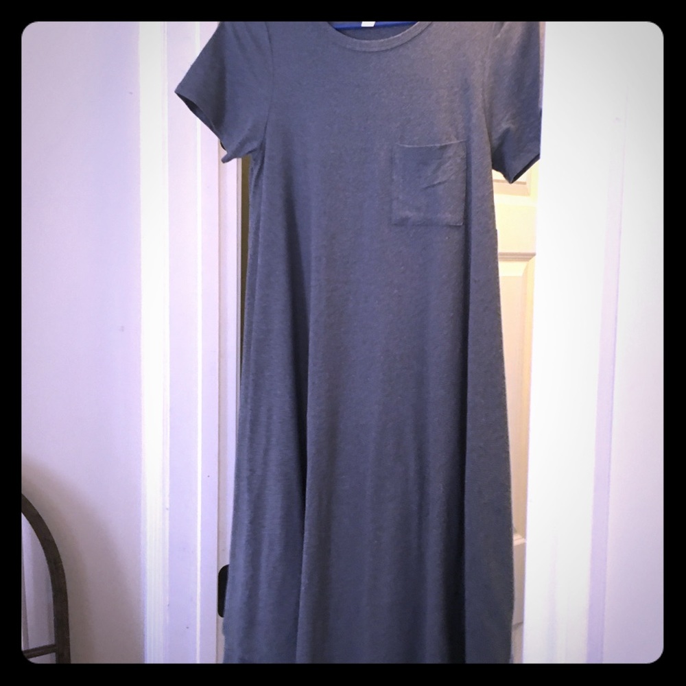 LuLa Roe xxs Carly dress, Heather grey