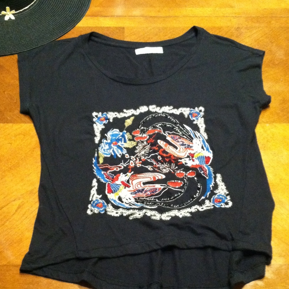 Zara Black Beaded Top - Very Nice
