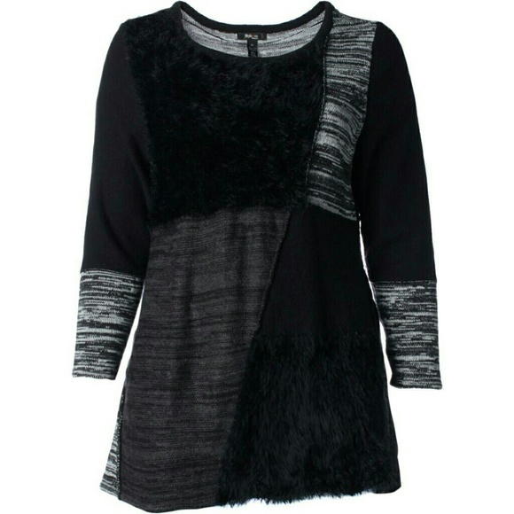 Style & Co. Tops - Style & Co. Black and gray sweater size 3X