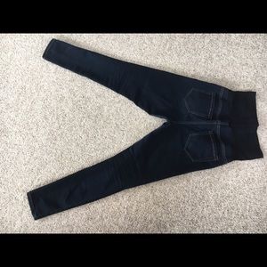 Navy denim maternity pants