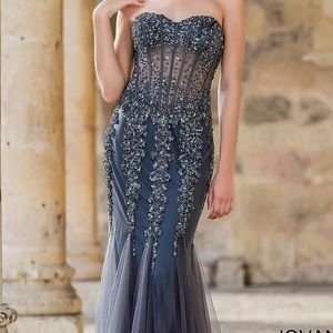 Long Strapless Sweetheart Jovani Prom Dress