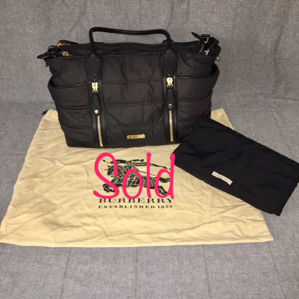 Burberry 'Olympia - Large' Quilted Diaper Bag