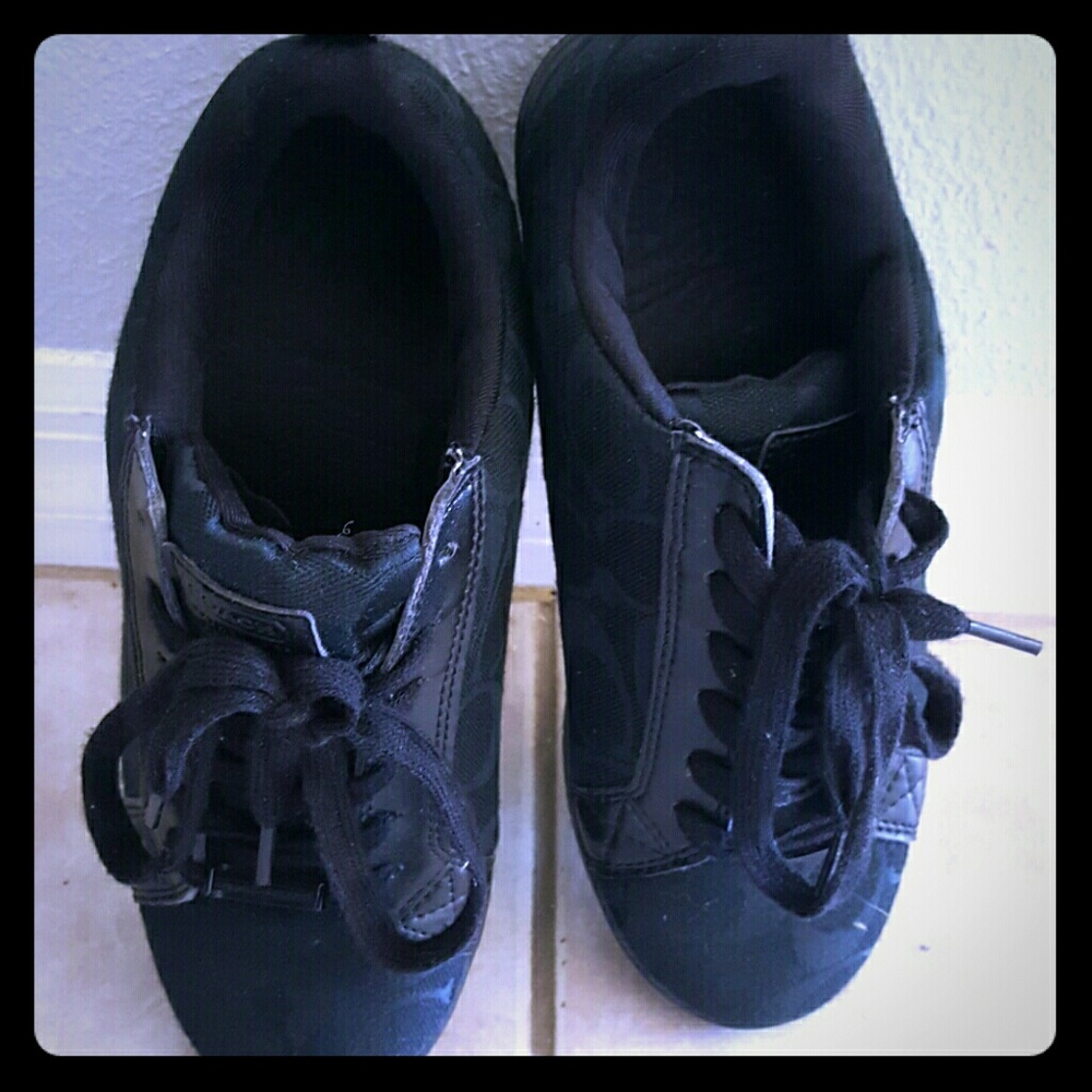 Coach black sneakers