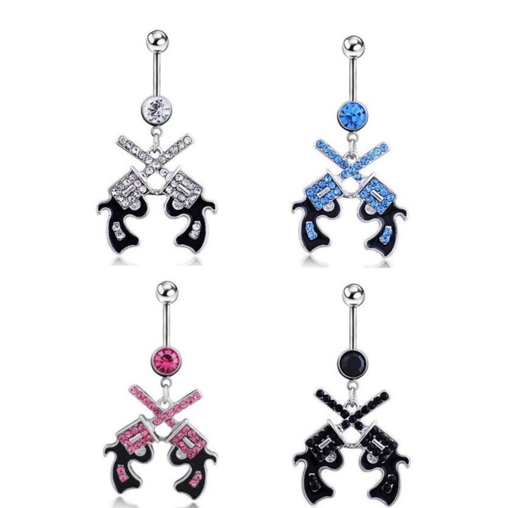 New revolver gun  belly ring ❗️Now in pink also❗️