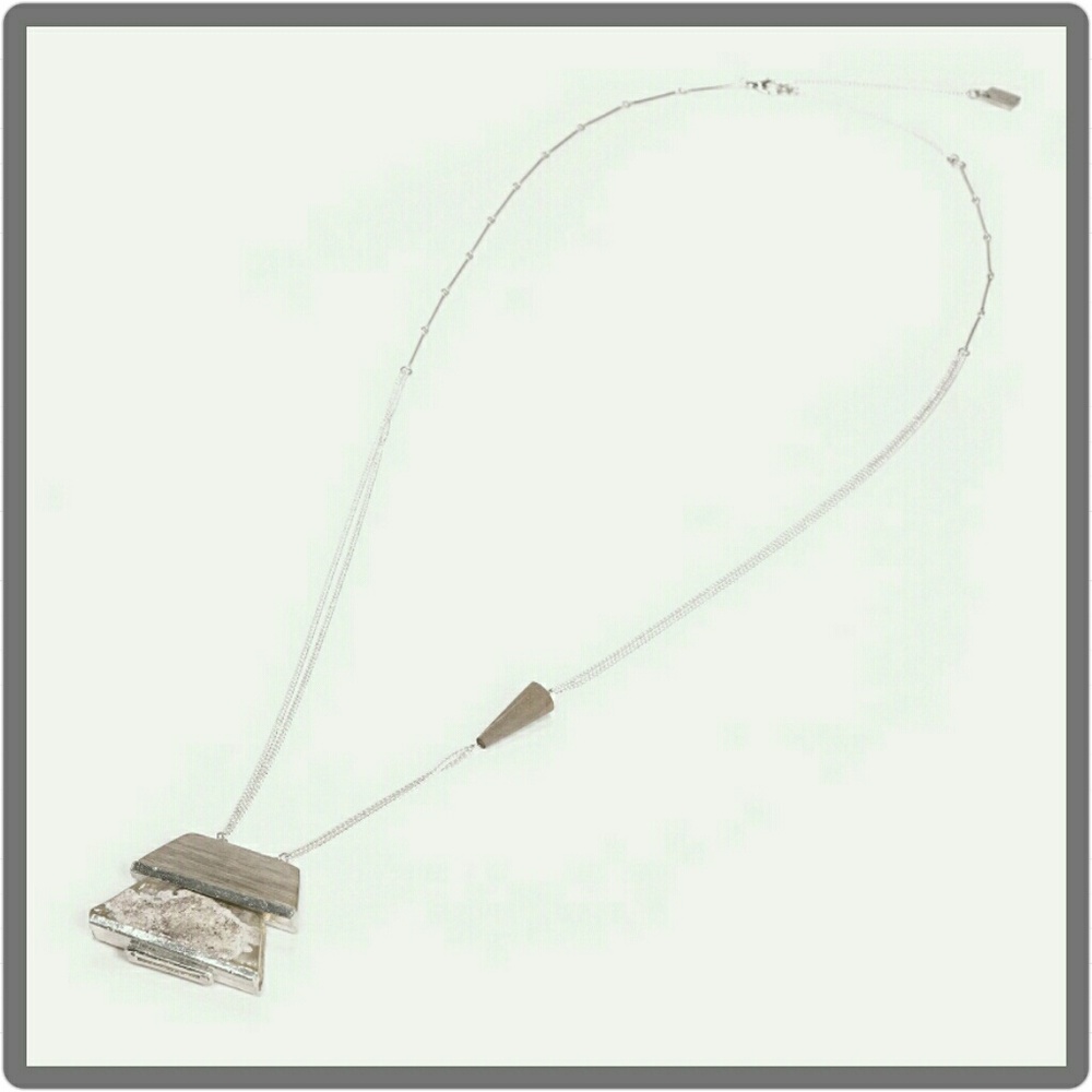 Reclaimed Wood & Moonstone Glass Necklace