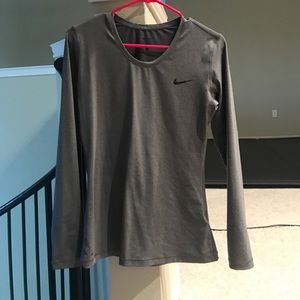 Grey Nike Pro long sleeve top