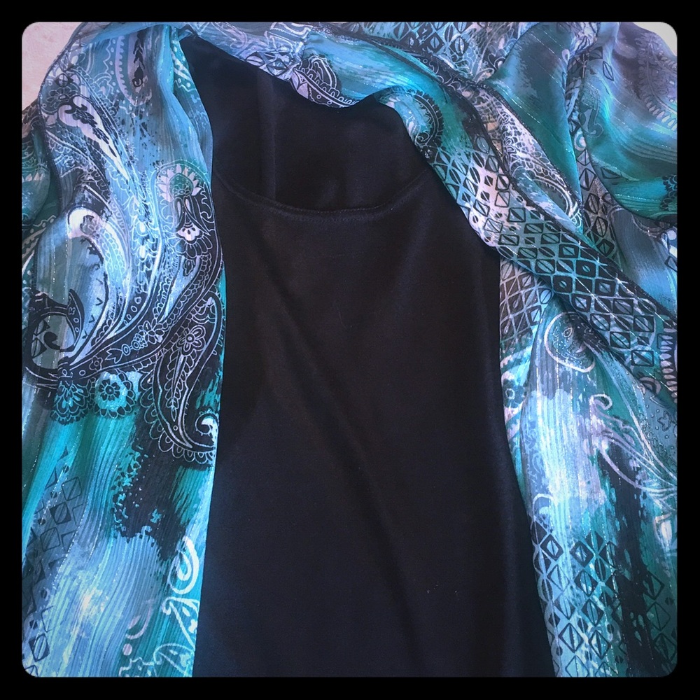 Sara Michelle •Flowy attached shirt/over shirt •XL