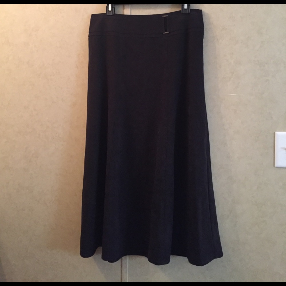 Black suede skirt