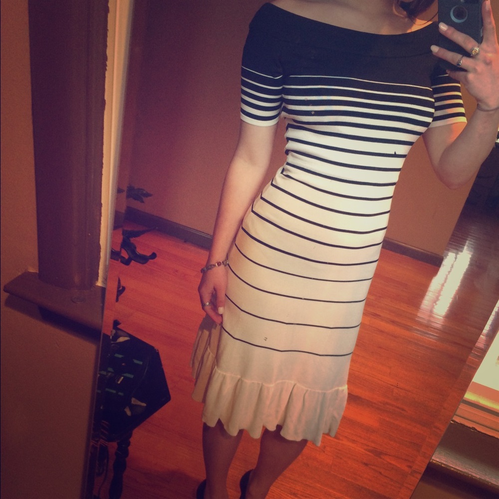 Striped midi BCBG dress