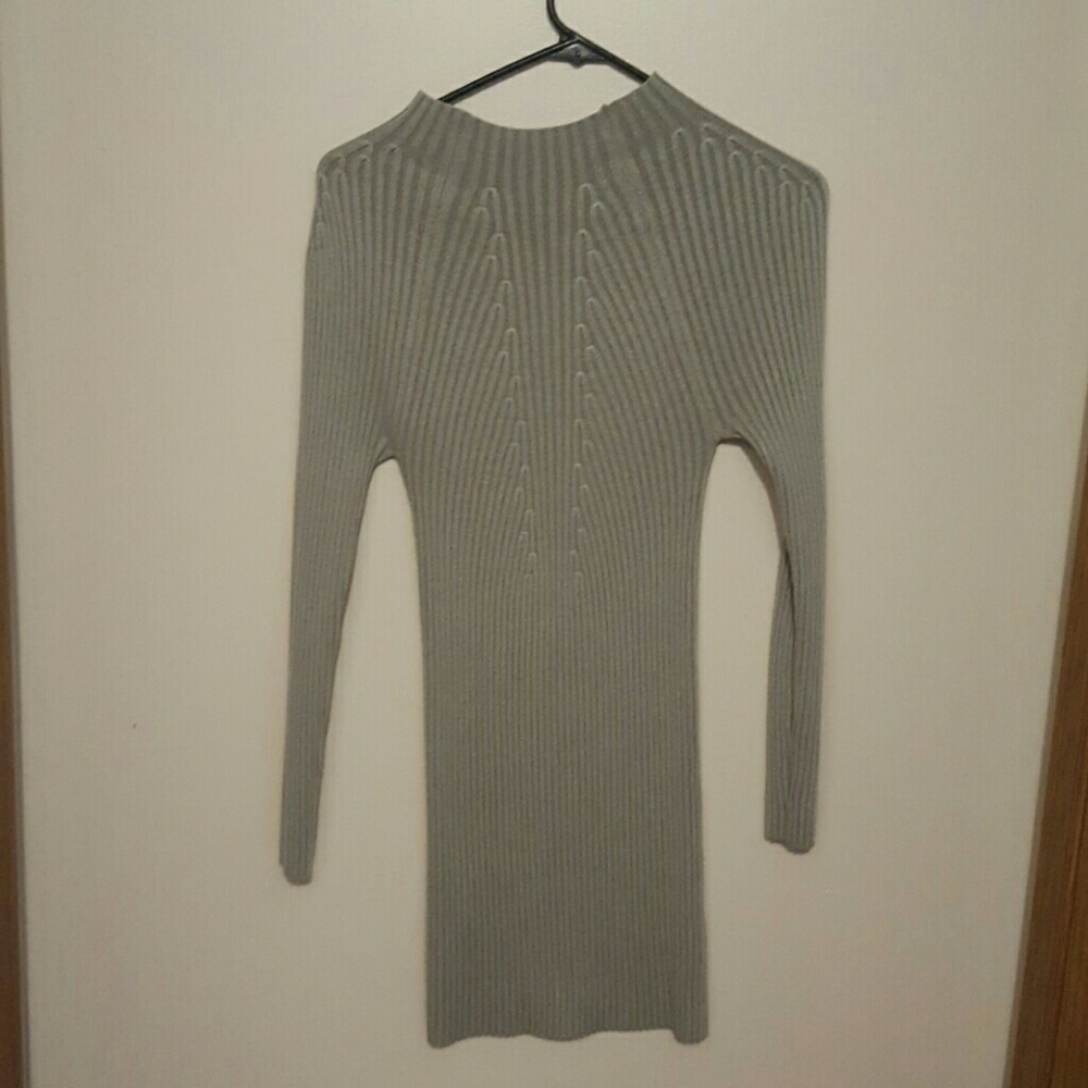 Form fitting sweater dress