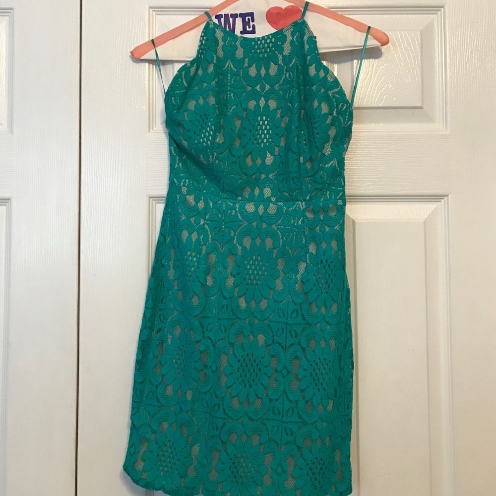 turquoise party dress