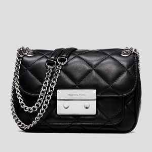 Black Leather Sloan Michael Kors Crossbody - Small