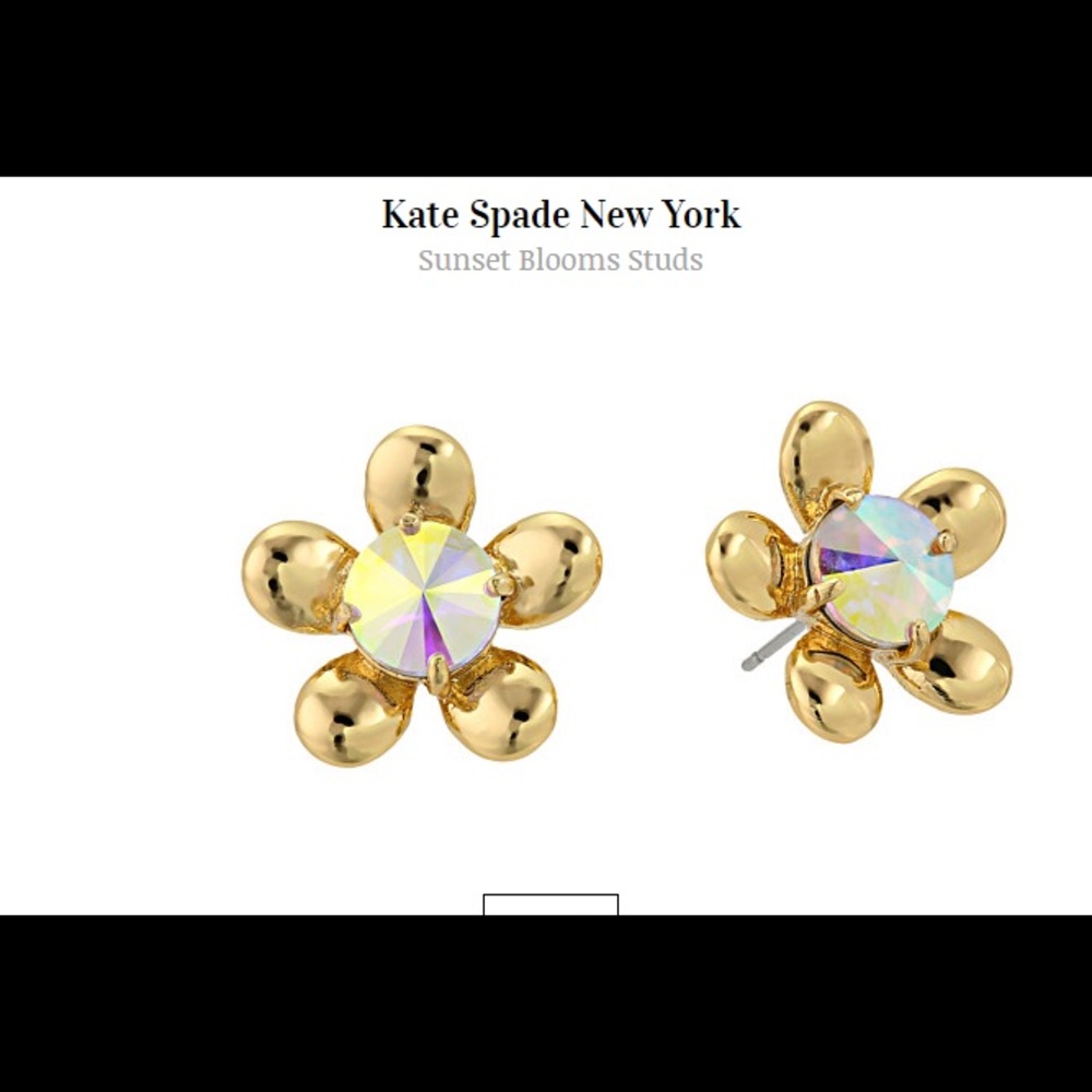 Sunset Blooms Flower ab multi Stud Earrings