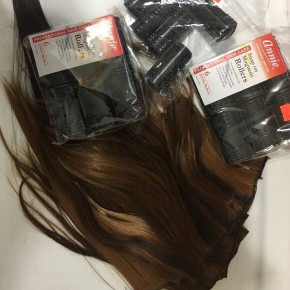 14" human hair clip in extensions