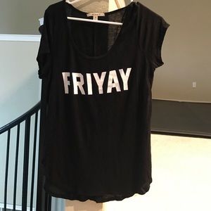 Black "Friyay" short sleeve shirt