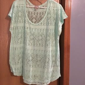Vanity mint green top size XL