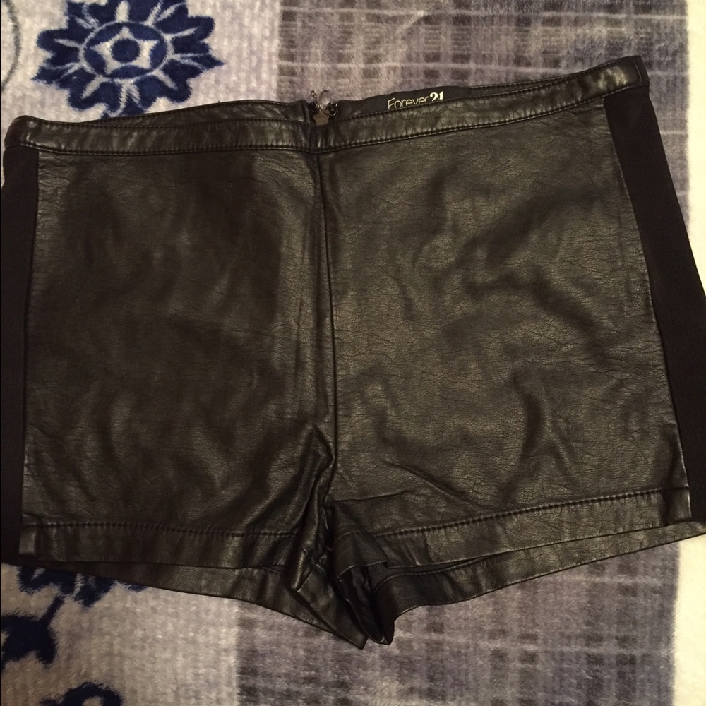 Forever 21 leather shorts