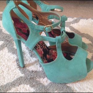 Turquoise High Heels