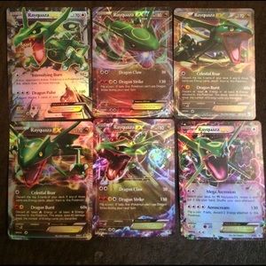 Lot of 6 Rayquaza EX Pokémon cards