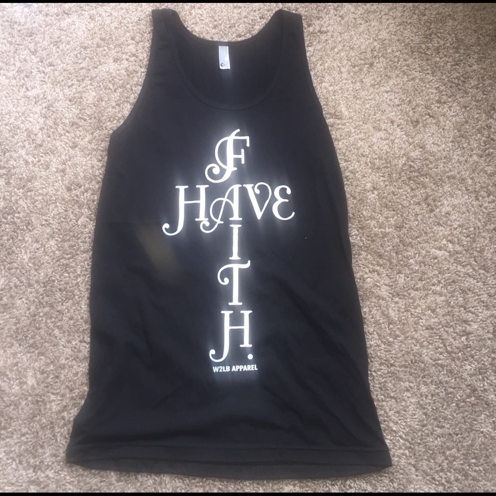 HAVE FAITH CROSS TANK!!💓💓💓💓🌑⚪️🌑🌹