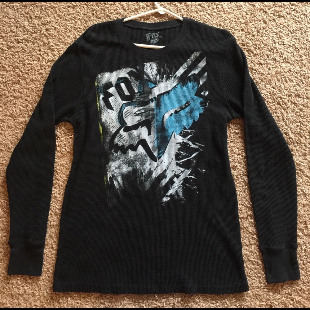 Long sleeve tshirt. Black. Large. Fox Brand.