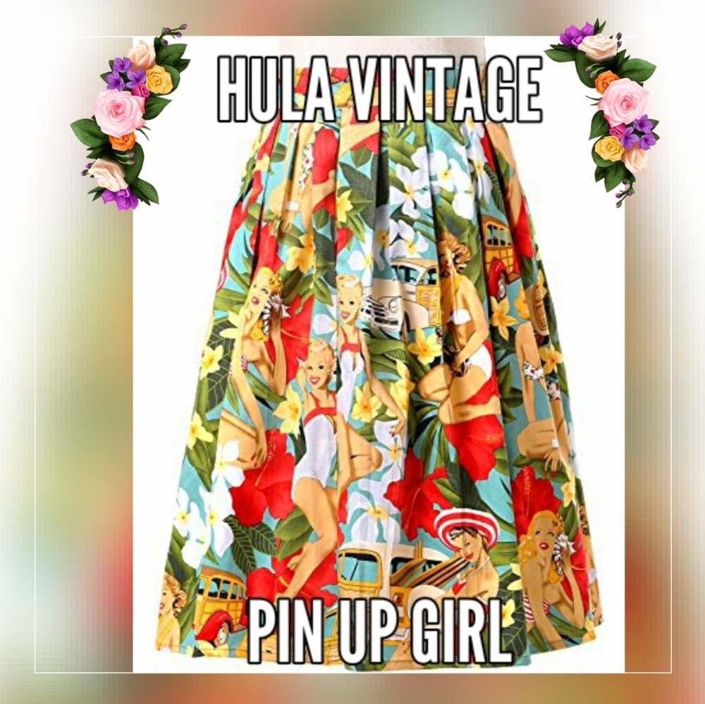 Hula girl vintage design skirt