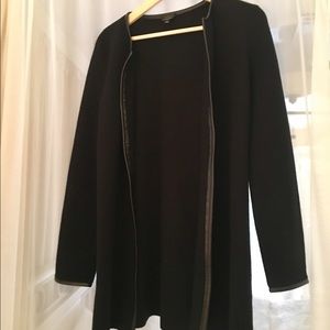 TALBOTS $189 BLACK LONG CARDIGAN SWEATER!