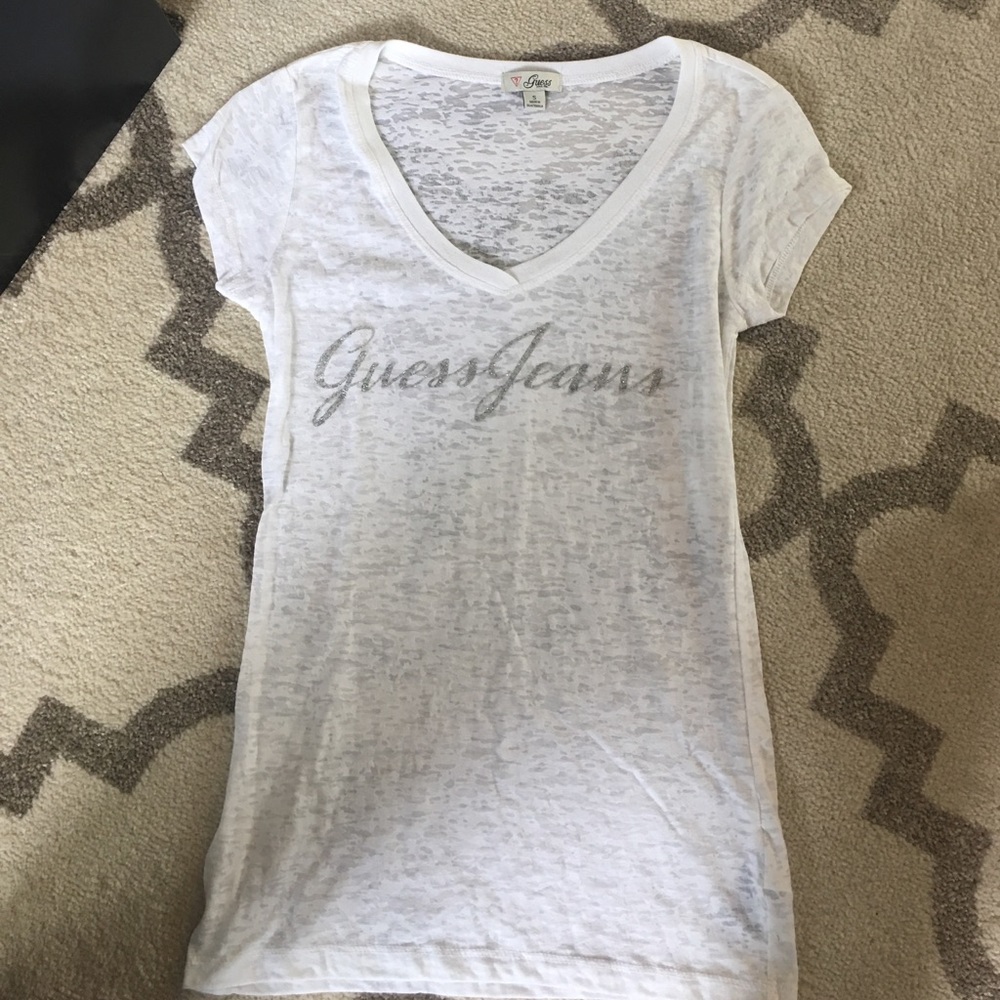 White guess shirt size small