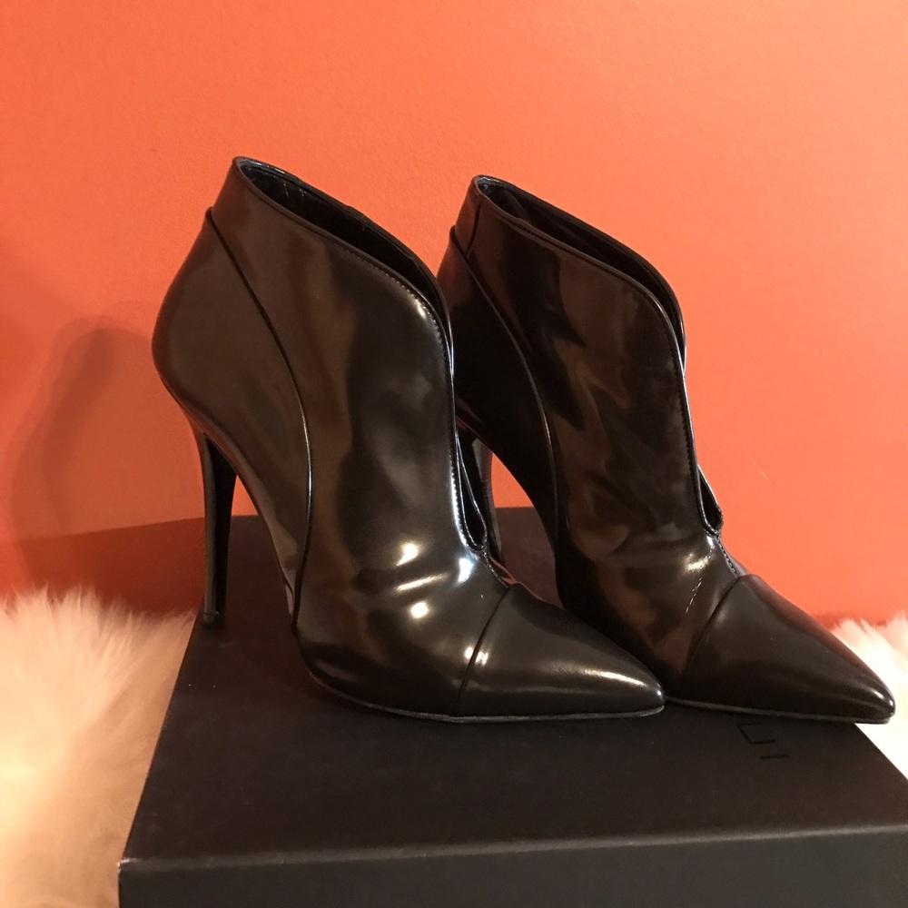 Black leather PROENZA SCHOULER ankle booties