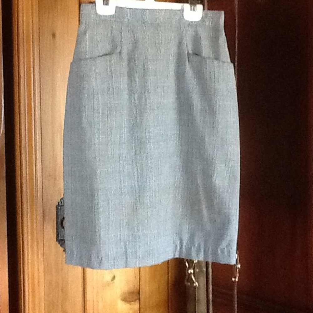 sz6 Haberdasher grey /black  2 pocket plaid skirt