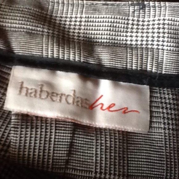 sz6 Haberdasher grey /black  2 pocket plaid skirt - Picture 5 of 6