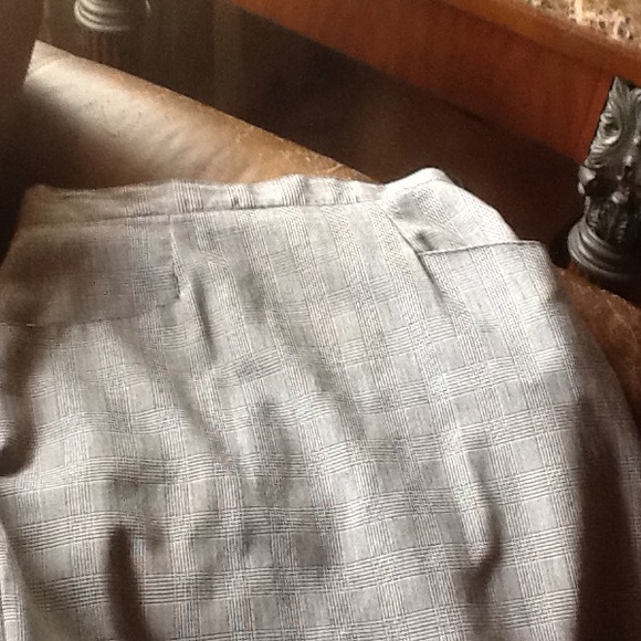 sz6 Haberdasher grey /black  2 pocket plaid skirt - Picture 6 of 6