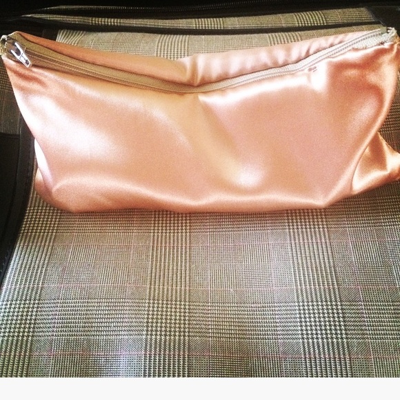 Rose Gold Satin Make Up Bag - Picture 2 of 2