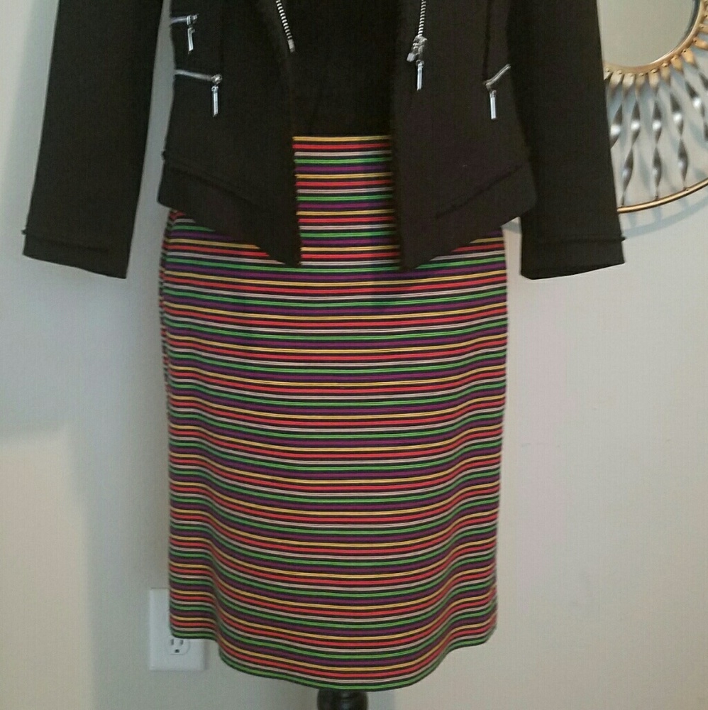 Talbot's Multi color striped skirt 8p