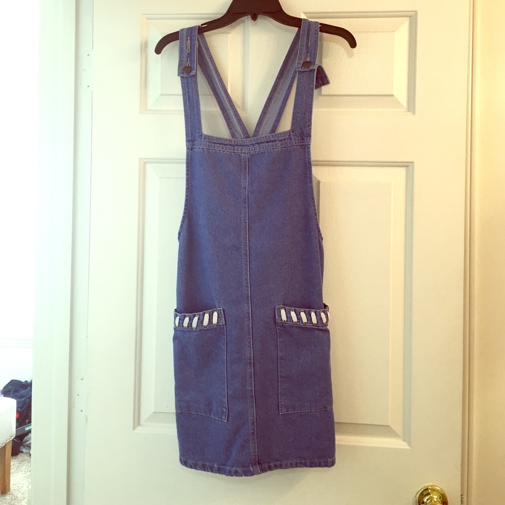 Denim overall dress! Super cute!