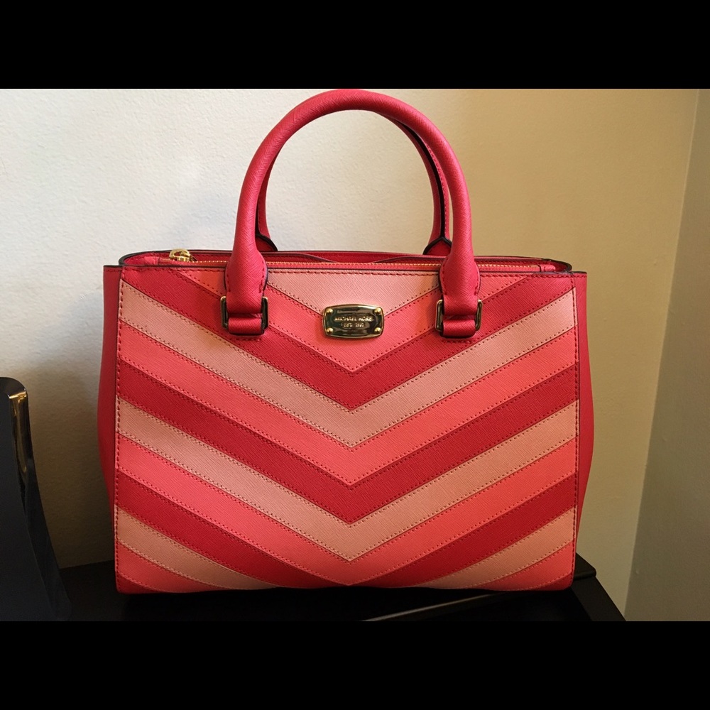 Michael Kors Kellen Coral Satchel NWT