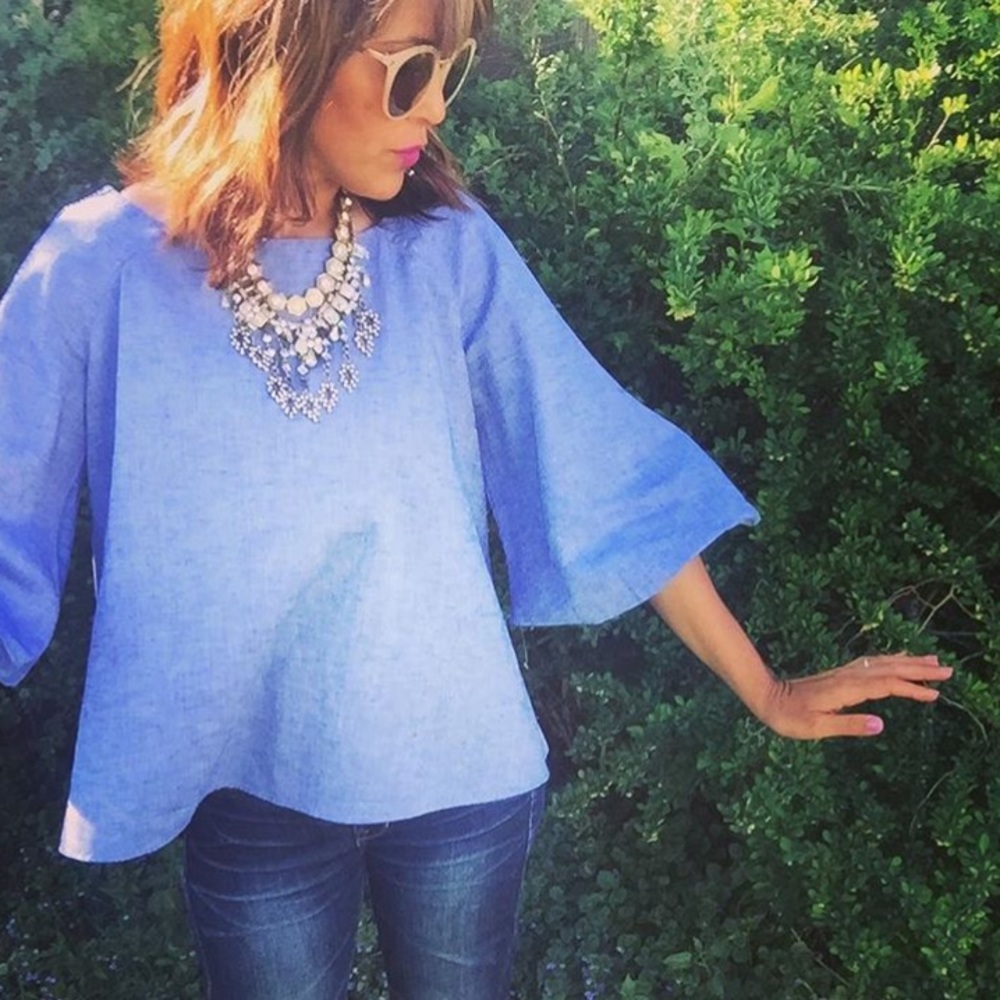 Zara bell sleeves Blouse