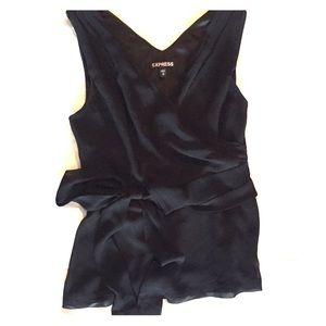 Express black silky top