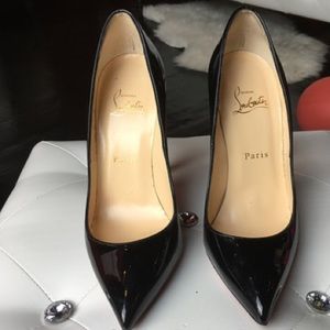 CHRISTIAN LOUBOUTIN PIGALLE Black Patent Leather