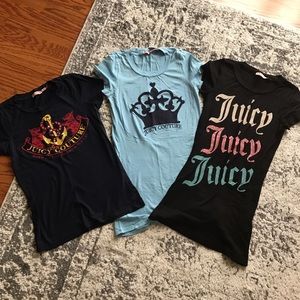 BUNDLE Like New Juicy Couture Tees, size P (XS)