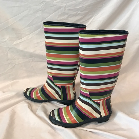 Coach Striped Rainboots - Picture 2 of 5
