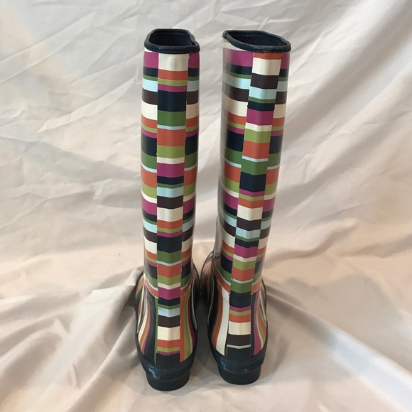 Coach Striped Rainboots - Picture 3 of 5