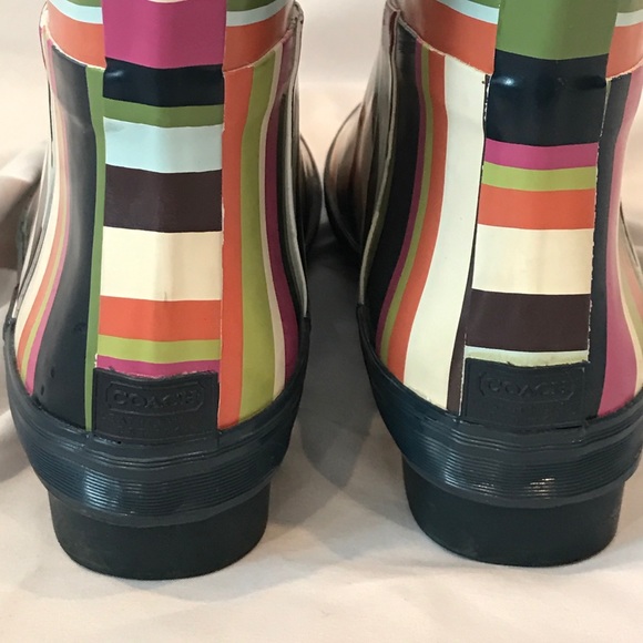 Coach Striped Rainboots - Picture 4 of 5