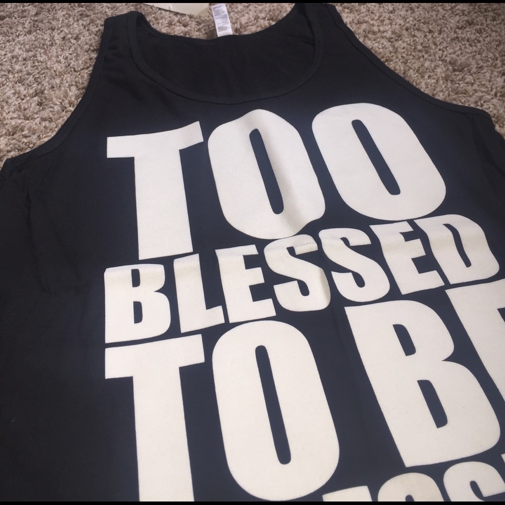 TOO BLESSED TO BE STRESSED UNISEX TANKTOP 🔲🔳🔲🔳